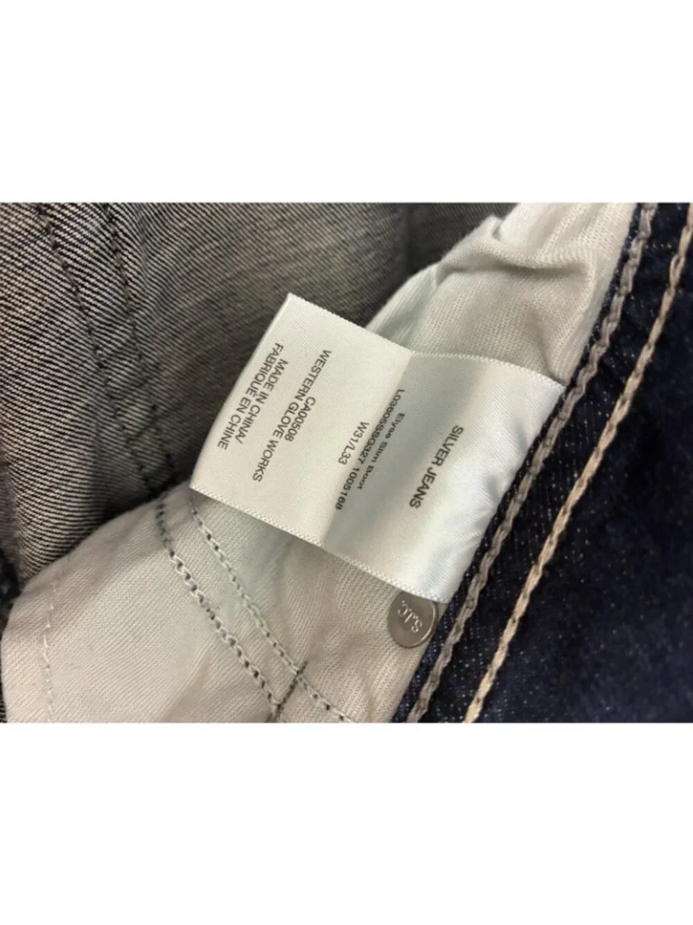 Silver Jeans Co. Elyse Women's W31/L33 Medium Wash Slim Boot Distressed Stretch - Picture 8 of 12